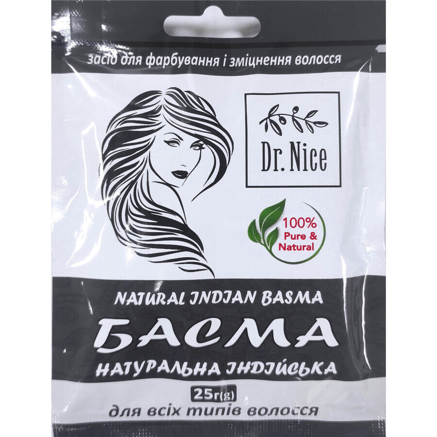 Басма индийская для всех типов волос Dr.Nice 25 г: цены и характеристики