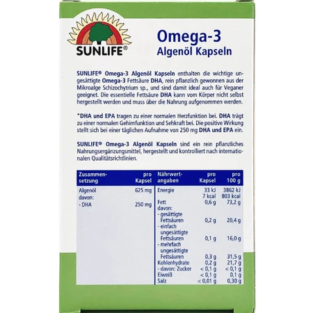 Витамины SUNLIFE Omega-3 Kapseln капсулы №30: цены и характеристики