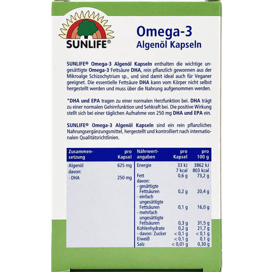 Вітаміни SUNLIFE Omega-3 Kapseln капсули №30 : ціни та характеристики