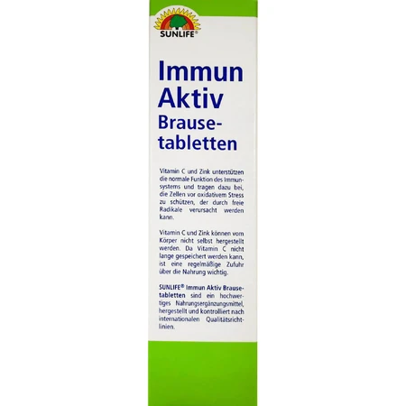 Вітаміни SUNLIFE Immun Aktiv для зміцнення іммунітету таблетки шипучі №20: ціни та характеристики