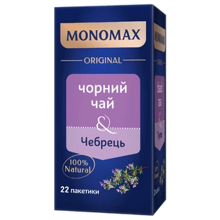 Чай чорний Мономах + чебрець в фільтр-пакетах по 2 г 22 шт