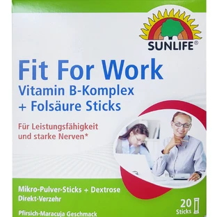Вітаміни Sunlife Fit For Work для працездатності та міцних нервів стіки №20