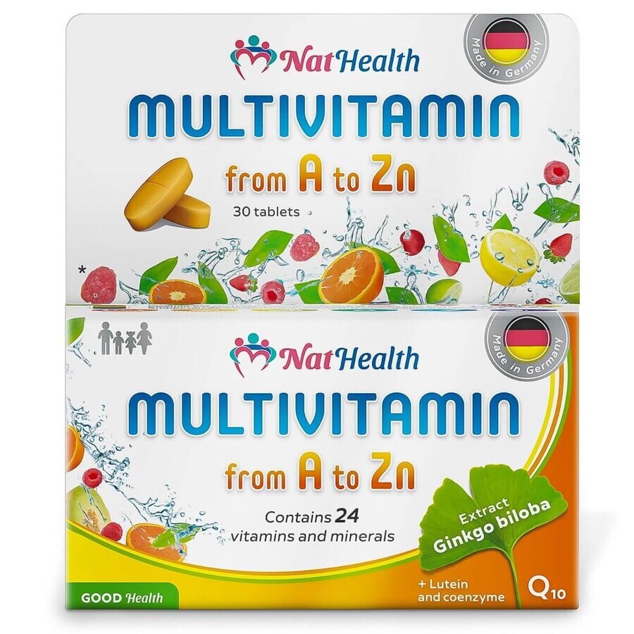 NatHealth Мультивітаміни від A до Zn таблетки №30: ціни та характеристики