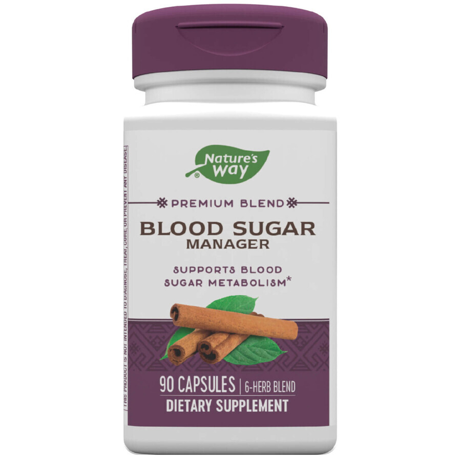 Blood Sugar Manager Nature's Way капсули підтримують метаболізм цукру в крові флакон 90 шт: ціни та характеристики