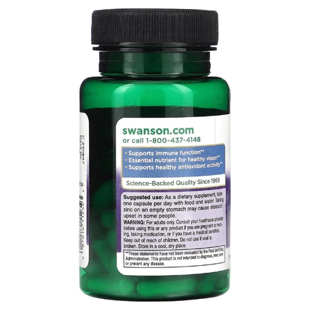 Цинка цитрат Swanson Zinc Citrate капсулы 30 мг флакон 60 шт: цены и характеристики