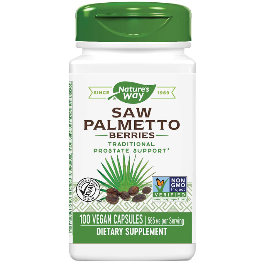 Ягоди Со Пальмето Nature's Way Saw Palmetto Berries капсули для підтримку простати флакон 100 шт: ціни та характеристики