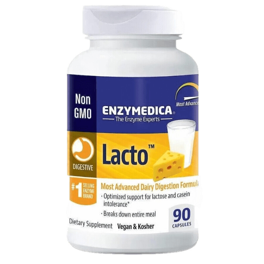 Диетическая добавка Enzymedica Ферменты для пищеварения Лакто, 90 капсул: цены и характеристики