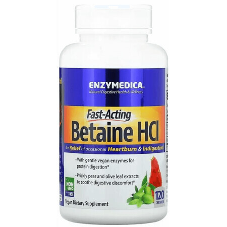 Диетическая добавка Enzymedica Бетаин гидрохлорид, 120 капсул
