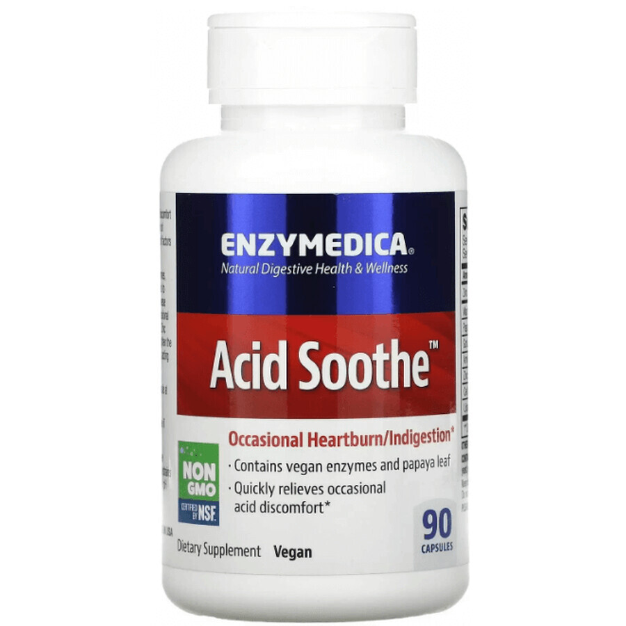 Диетическая добавка Enzymedica Acid Soothe, 90 капсул: цены и характеристики