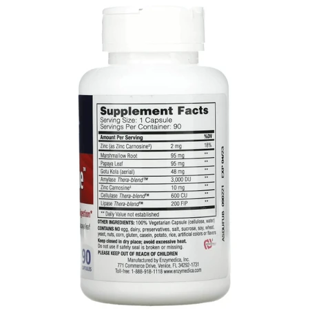Диетическая добавка Enzymedica Acid Soothe, 90 капсул: цены и характеристики