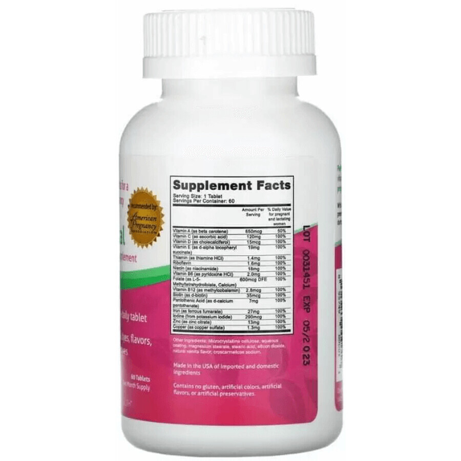 Дієтична добавка Fairhaven Health Вітаміни для вагітних, 60 таблеток: ціни та характеристики