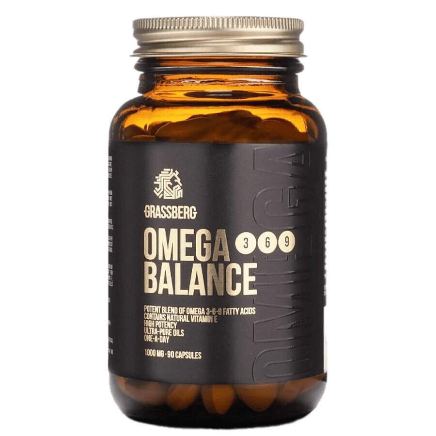 Дієтична добавка Grassberg Омега-3, 1000 мг, 90 капсул: ціни та характеристики