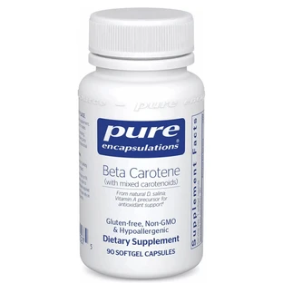 Дієтична добавка Pure Encapsulations Бета-каротин (зі змішаними каротиноидами), 90 гелевих капсул