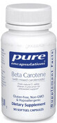 Дієтична добавка Pure Encapsulations Бета-каротин (зі змішаними каротиноидами), 90 гелевих капсул