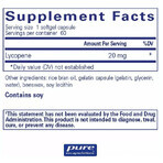 Диетическая добавка Pure Encapsulations Ликопин, 20 мг, 60 гелевых капсул: цены и характеристики