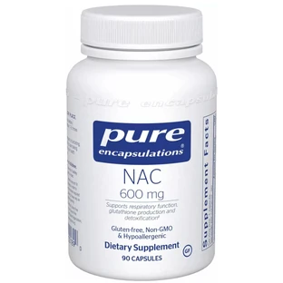 Диетическая добавка Pure Encapsulations NAC (N-ацетилцистеин) 600 мг, 90 капсул