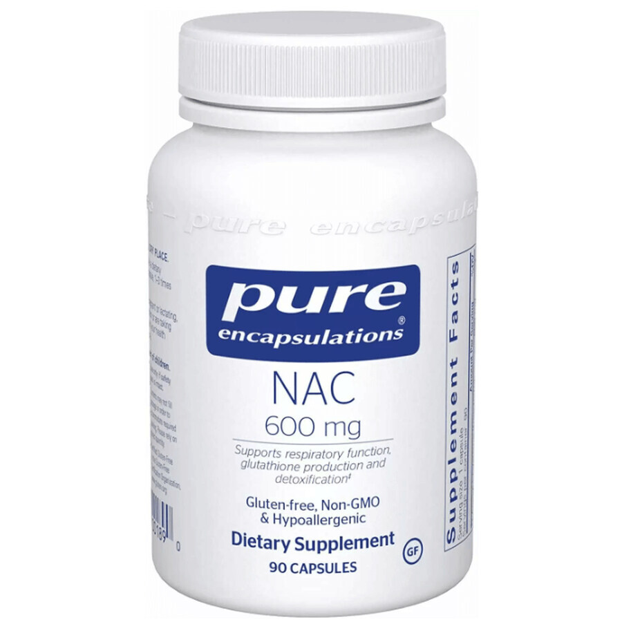 Диетическая добавка Pure Encapsulations NAC (N-ацетилцистеин) 600 мг, 90 капсул: цены и характеристики