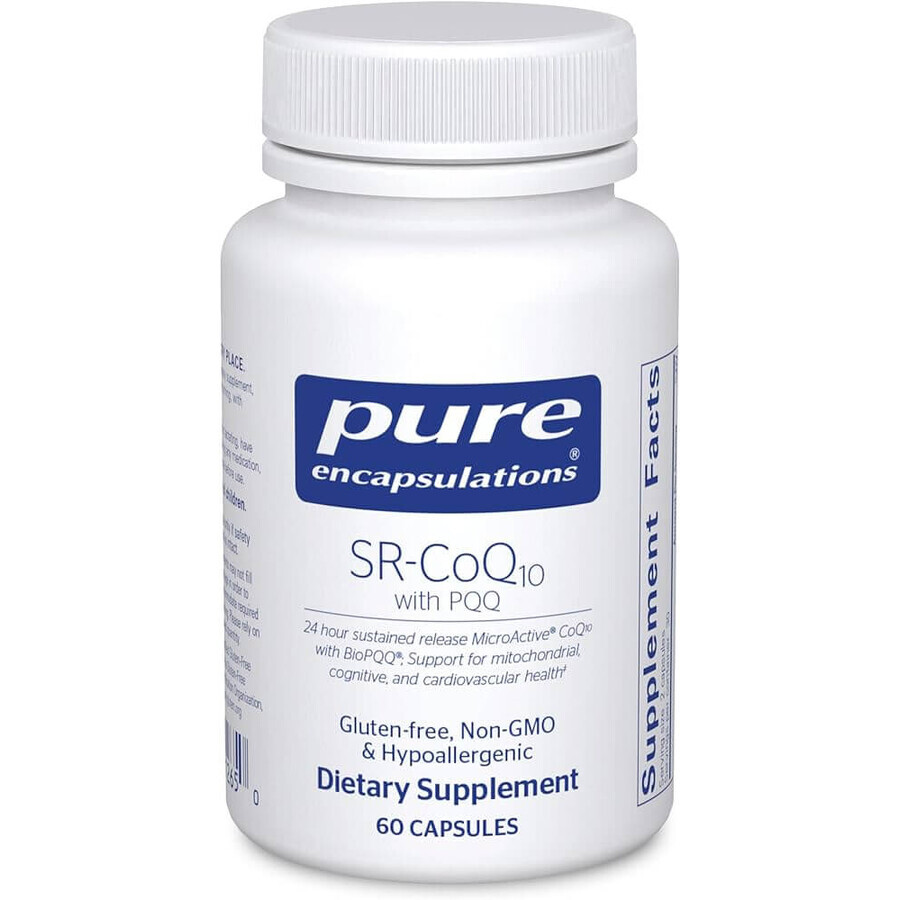 Диетическая добавка Pure Encapsulations SR-Коэнзим Q10 c пирролохинолинхиноном, 60 капсул: цены и характеристики
