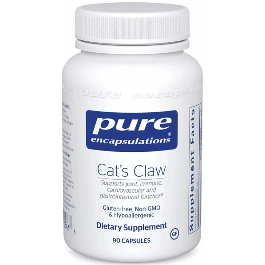 Дієтична добавка Pure Encapsulations Котячий кіготь, 450 мг, 90 капсул: ціни та характеристики
