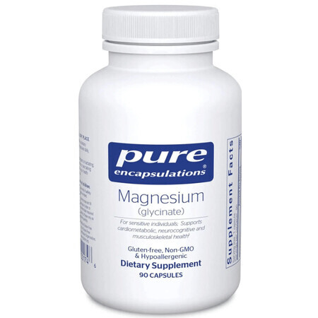 Дієтична добавка Pure Encapsulations Магній гліцинат, 120 мг, 90 капсул