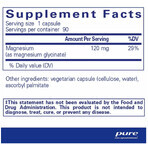Дієтична добавка Pure Encapsulations Магній гліцинат, 120 мг, 90 капсул: ціни та характеристики