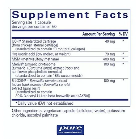 Дієтична добавка Pure Encapsulations Підтримка суглобів, 60 капсул: ціни та характеристики