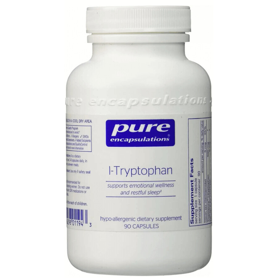 Диетическая добавка Pure Encapsulations L-триптофан, 90 капсул: цены и характеристики