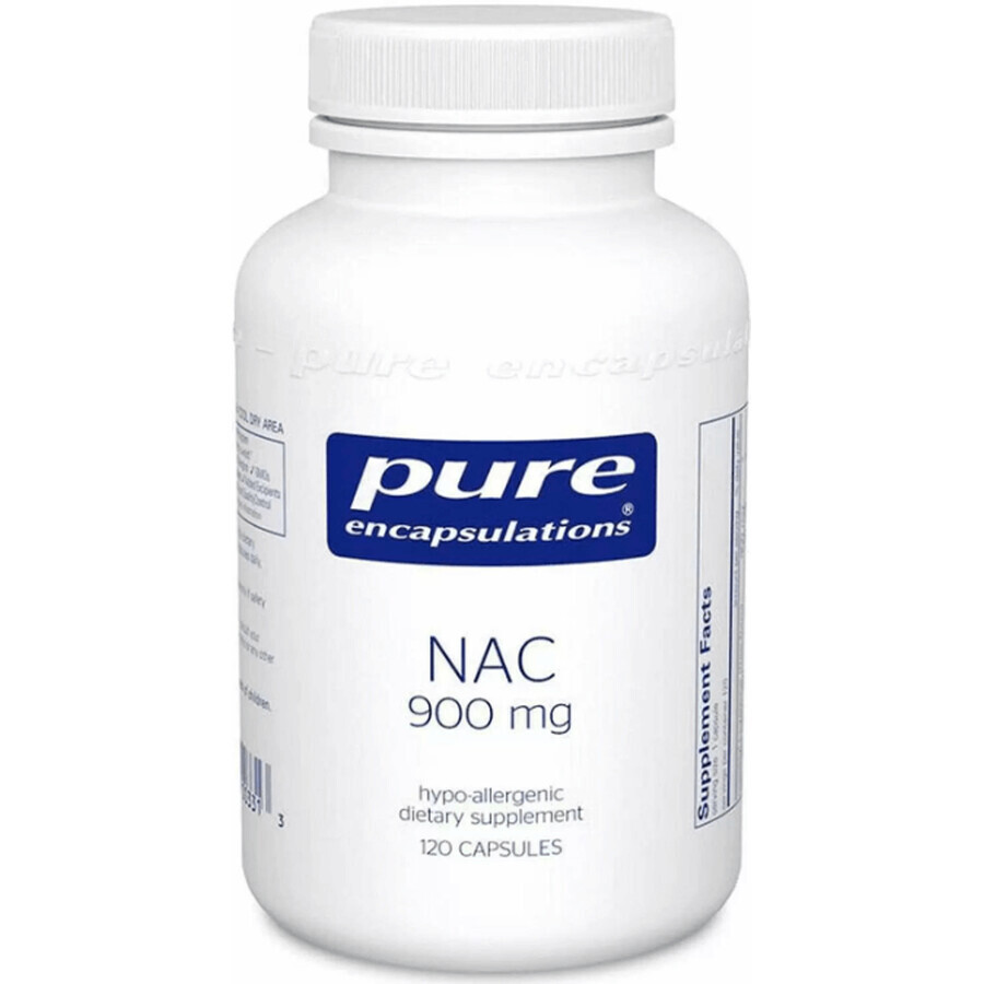 Диетическая добавка Pure Encapsulations NAC N-ацетил-L-цистеин, 900 мг, 120 капсул: цены и характеристики