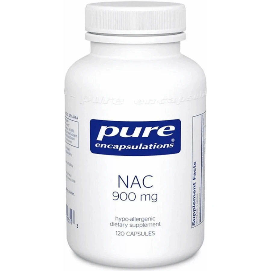 Дієтична добавка Pure Encapsulations NAC N-ацетил-L-цистеїн, 900 мг, 120 капсул: ціни та характеристики