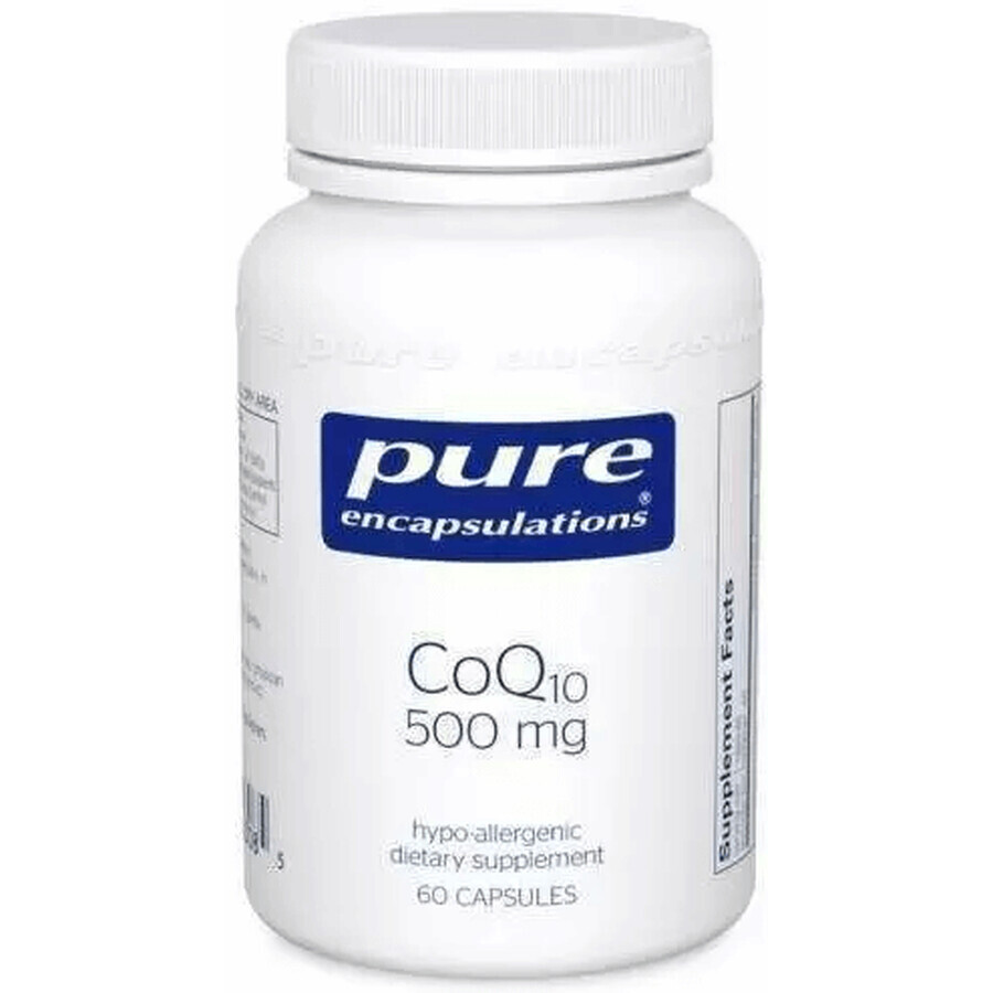 Дієтична добавка Pure Encapsulations Коензим Q10, 500 мг, 60 капсул: ціни та характеристики