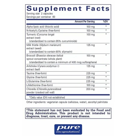 Диетическая добавка Pure Encapsulations Очистка ЖКТ и печени, 120 капсул: цены и характеристики