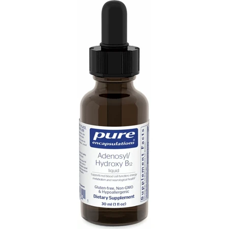 Дієтична добавка Pure Encapsulations Вітамін B12 в формі аденозилкобаламін і гідроксікобаламін, 30 мл: ціни та характеристики