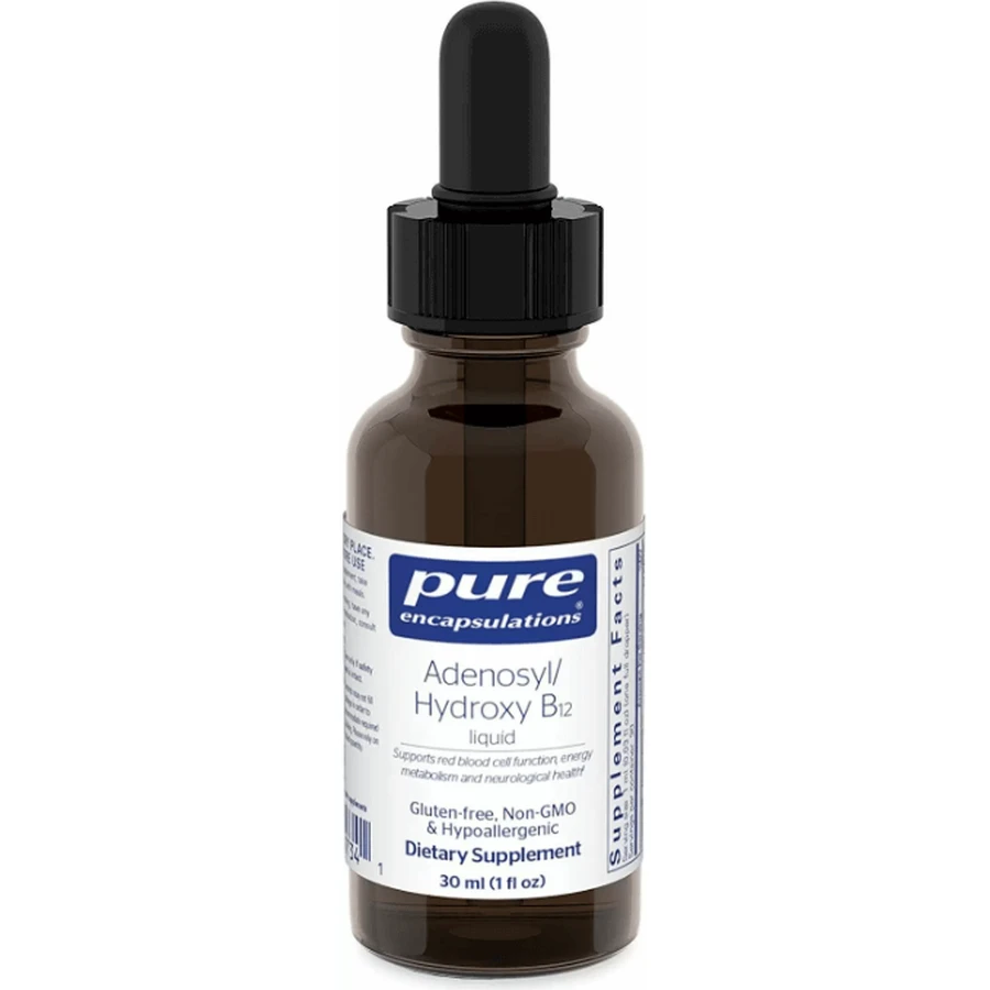 Дієтична добавка Pure Encapsulations Вітамін B12 в формі аденозилкобаламін і гідроксікобаламін, 30 мл: ціни та характеристики
