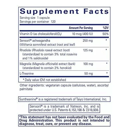Диетическая добавка Pure Encapsulations Кортизол, поддержание здорового уровня, 120 капсул: цены и характеристики