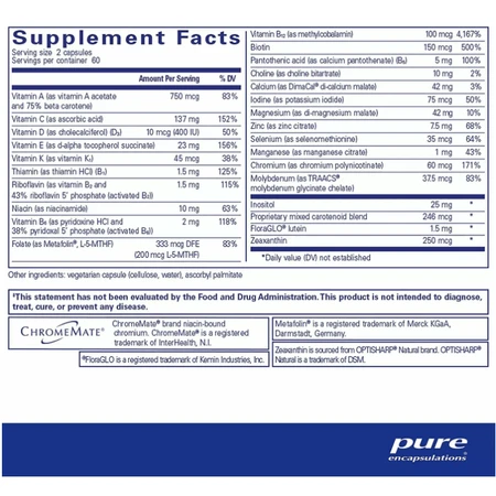 Дієтична добавка Pure Encapsulations Мультивітаміни для дітей, 120 капсул: ціни та характеристики