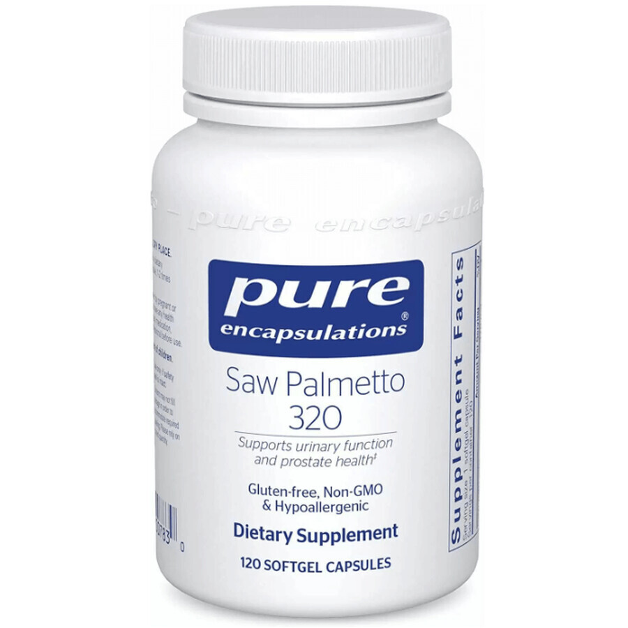 Дієтична добавка Pure Encapsulations Со Пальметто, 320 мг, 120 гелевих капсул: ціни та характеристики