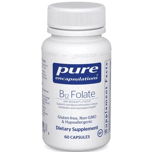 Диетическая добавка Pure Encapsulations Витамин B12 и Фолат, метилкобаламин, 60 капсул