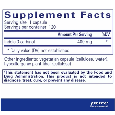 Дієтична добавка Pure Encapsulations Індол-3-карбінолу, 400 мг, 120 капсул: ціни та характеристики