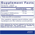 Дієтична добавка Pure Encapsulations Бетаїну гідрохлорид + пепсин, 250 капсул: ціни та характеристики