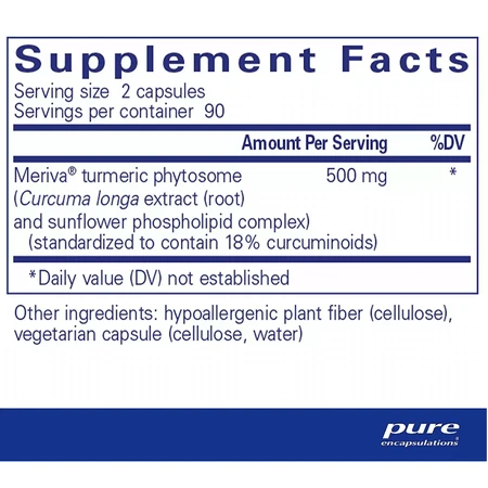 Диетическая добавка Pure Encapsulations Фитосомы куркумина c высокой биологической доступностью, 180 капсул: цены и характеристики