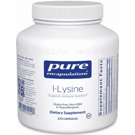 Дієтична добавка Pure Encapsulations L-лізин, 270 капсул