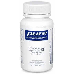 Диетическая добавка Pure Encapsulations Медь (цитрат), 60 капсул