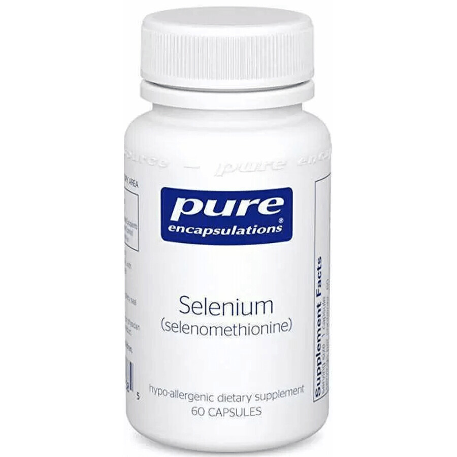Дієтична добавка Pure Encapsulations Селен (селенометіонін), 60 капсул: ціни та характеристики