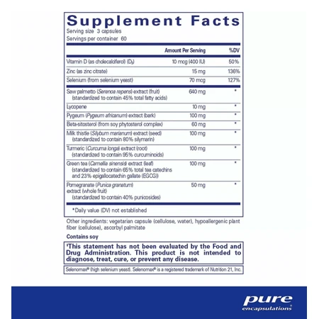 Диетическая добавка Pure Encapsulations Поддержка простаты, 180 капсул: цены и характеристики