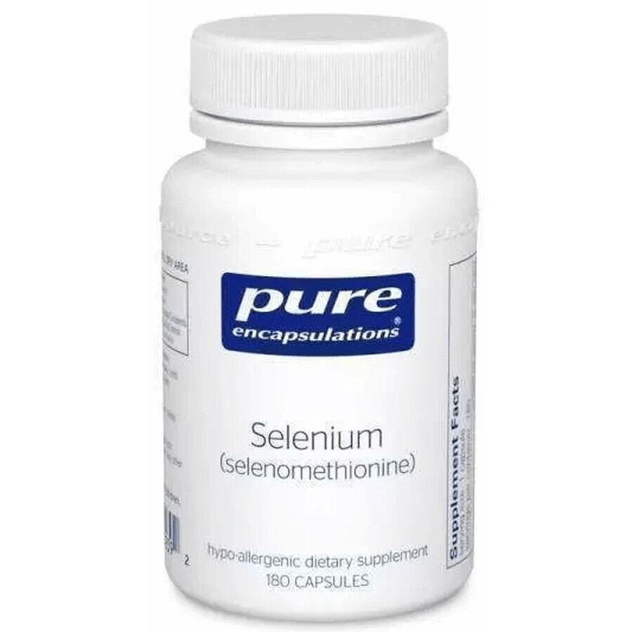 Дієтична добавка Pure Encapsulations Селен (селенометіонін), 200 мкг, 180 капсул: ціни та характеристики