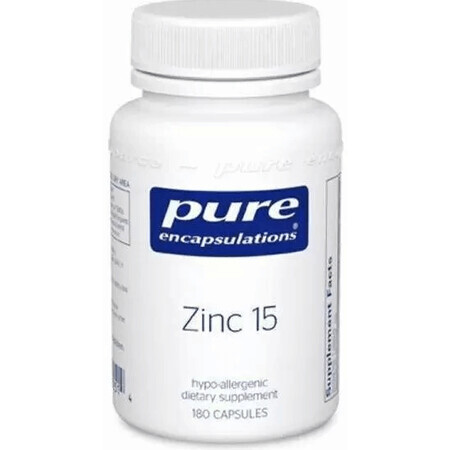 Дієтична добавка Pure Encapsulations Цинк, 15 мг, 180 капсул