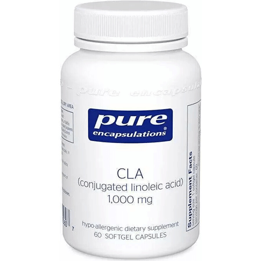 Дієтична добавка Pure Encapsulations Кон'югована лінолева кислота, 1000 мг, 60 гелевих капсул: ціни та характеристики