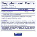 Диетическая добавка Pure Encapsulations 5-HTP (5-гидрокситриптофана), 50 мг, 60 капсул: цены и характеристики
