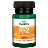 Дієтична добавка Swanson Вітамін К2, 50 мкг, 30 гелевих капсул