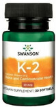 Дієтична добавка Swanson Вітамін К2, 50 мкг, 30 гелевих капсул